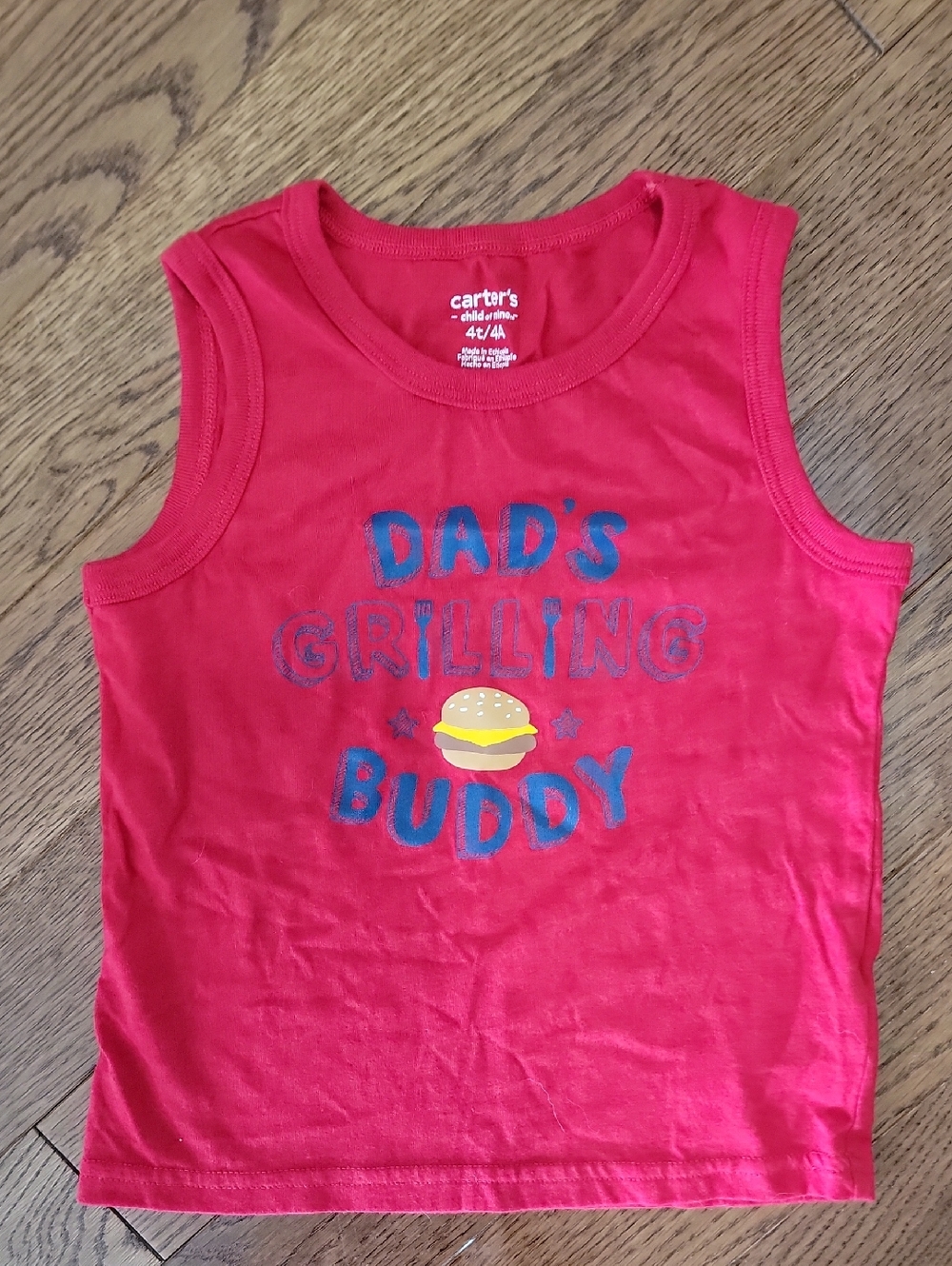 Carter's Bright Red 'Dad's Grilling Buddy' Tank